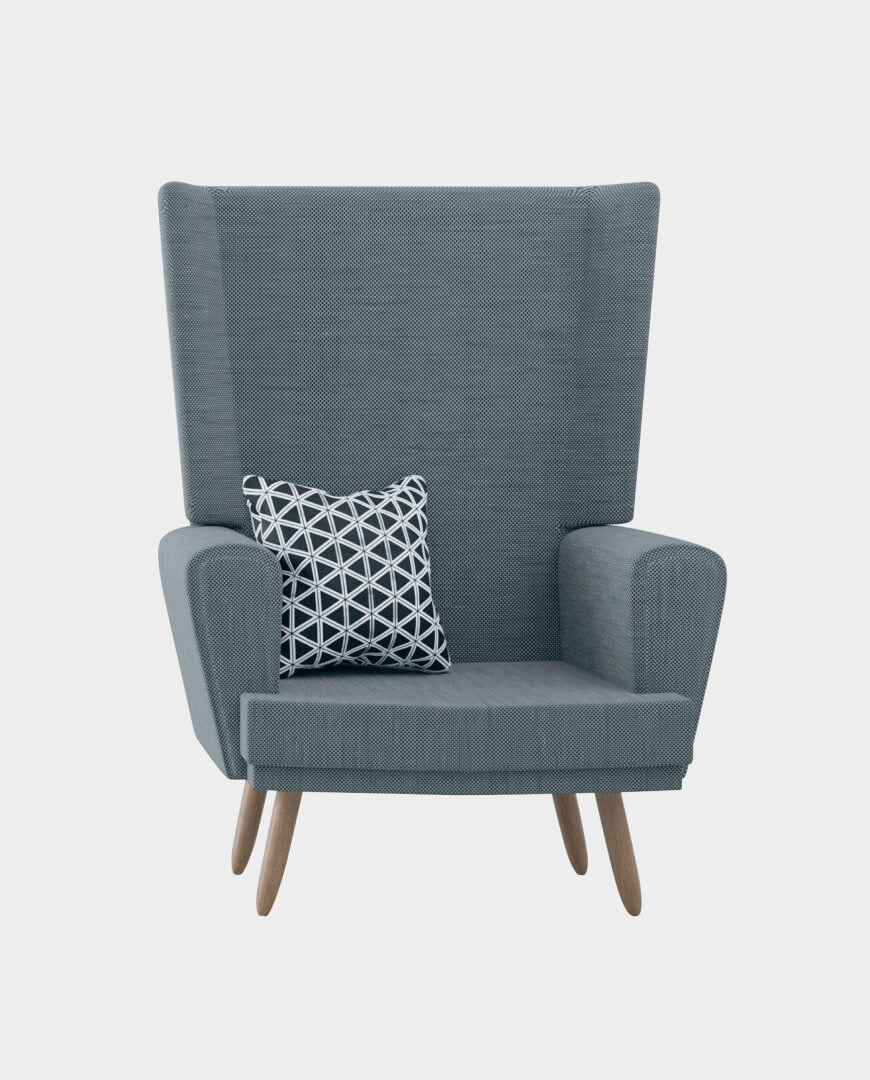 Panas Fabric Wing Chair