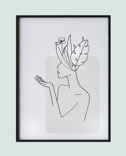 Abstract Line Sketch Wall Frame